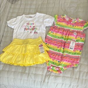 Three Pieces Colorful Baby Outfit Set
